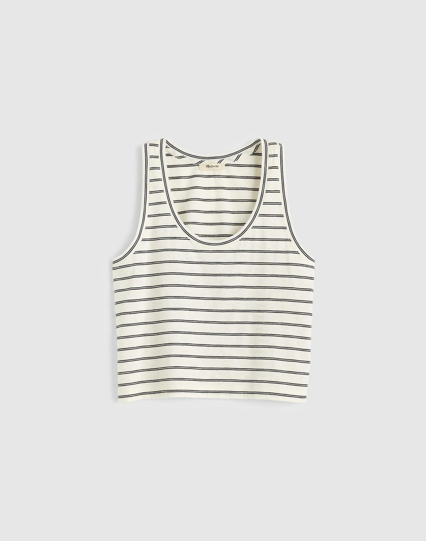 The Easy Crop Scoopneck Tank in Soft Slub Lighthouse | Madewell