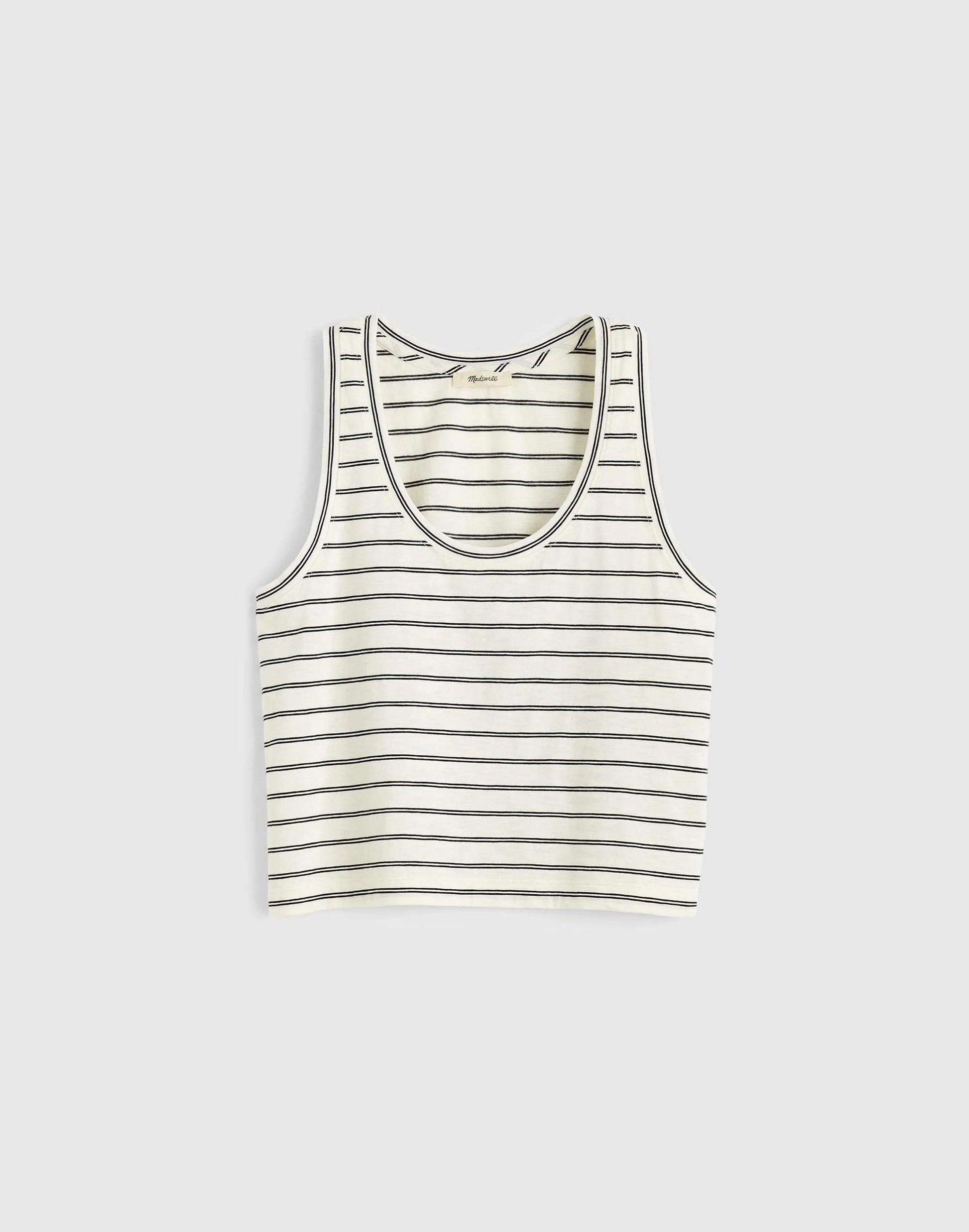 The Easy Crop Scoopneck Tank in Soft Slub Lighthouse | Madewell