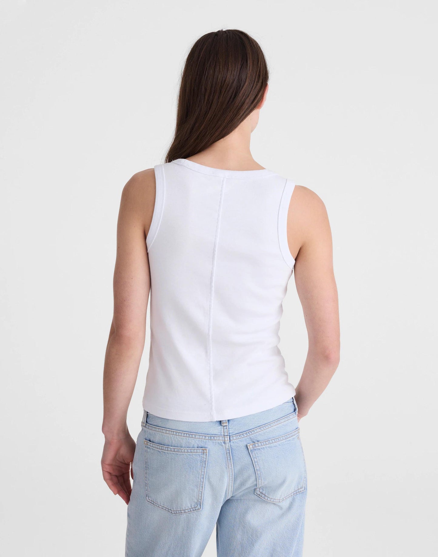 The '90s Scoopneck Tank in Compact Cotton White | Madewell