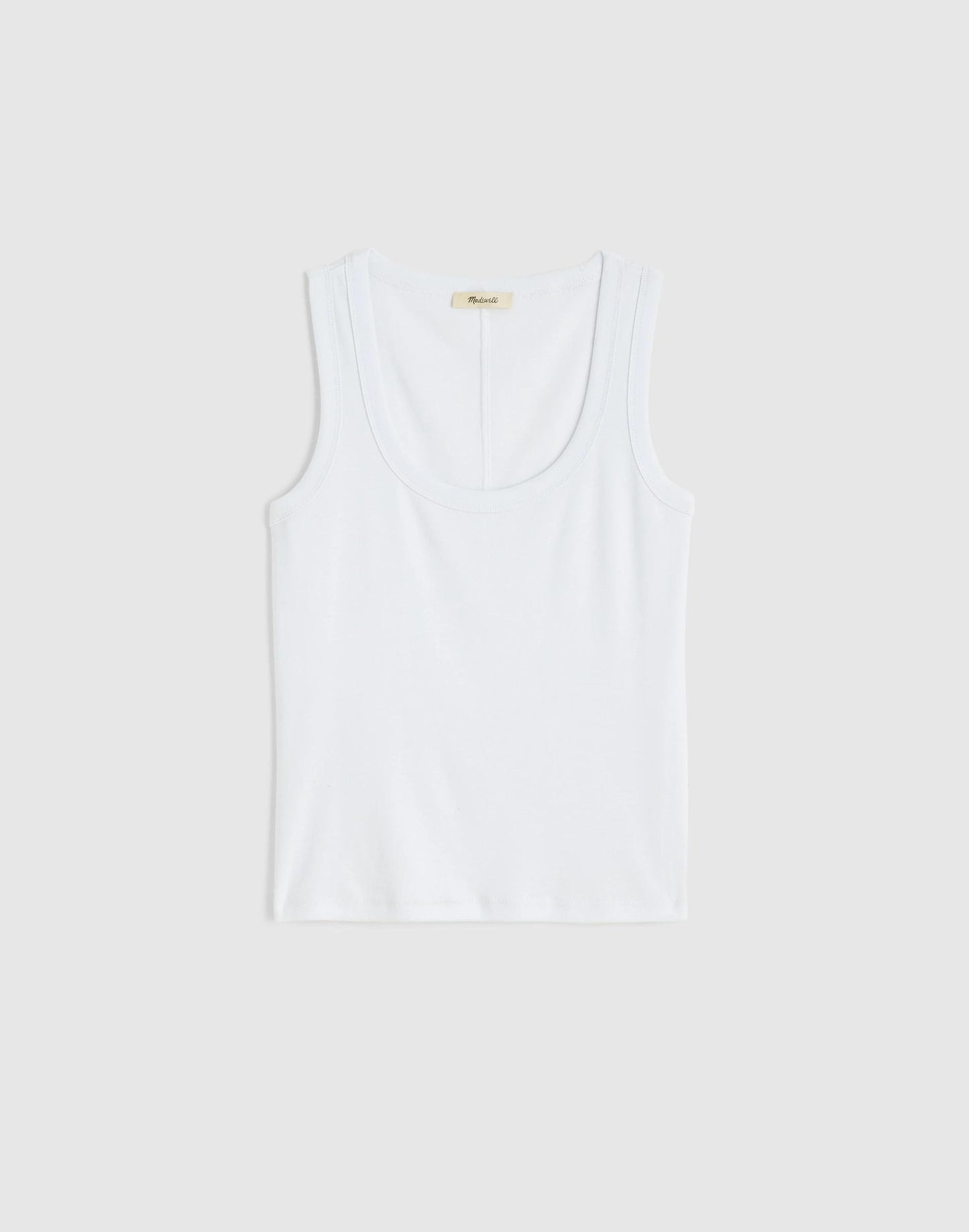 The '90s Scoopneck Tank in Compact Cotton White | Madewell