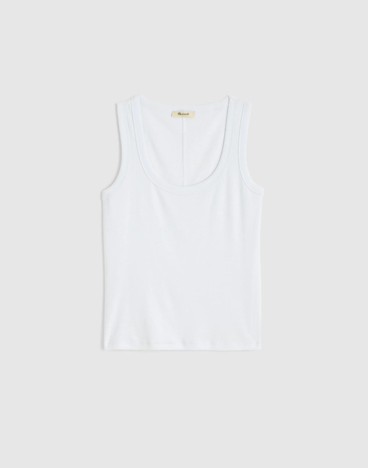 The '90s Scoopneck Tank in Compact Cotton White | Madewell