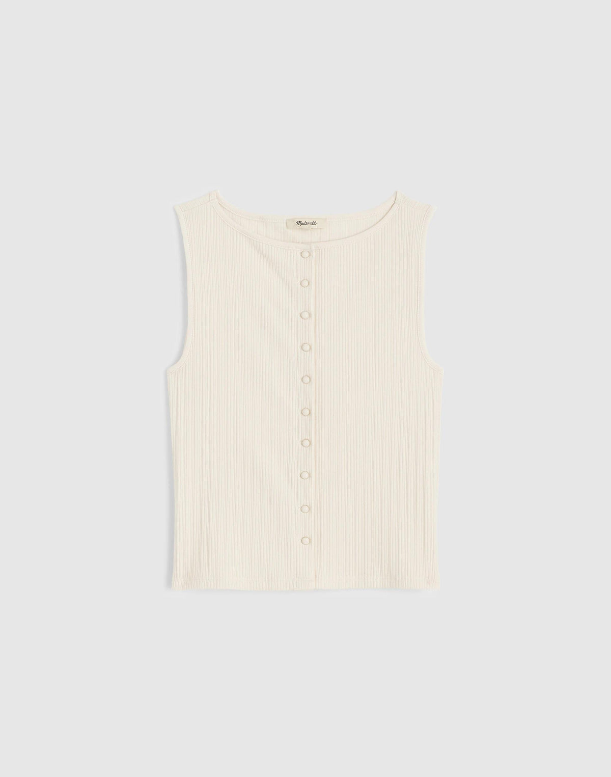 Ribbed Crewneck Shell Top Vintage Ivory | Madewell