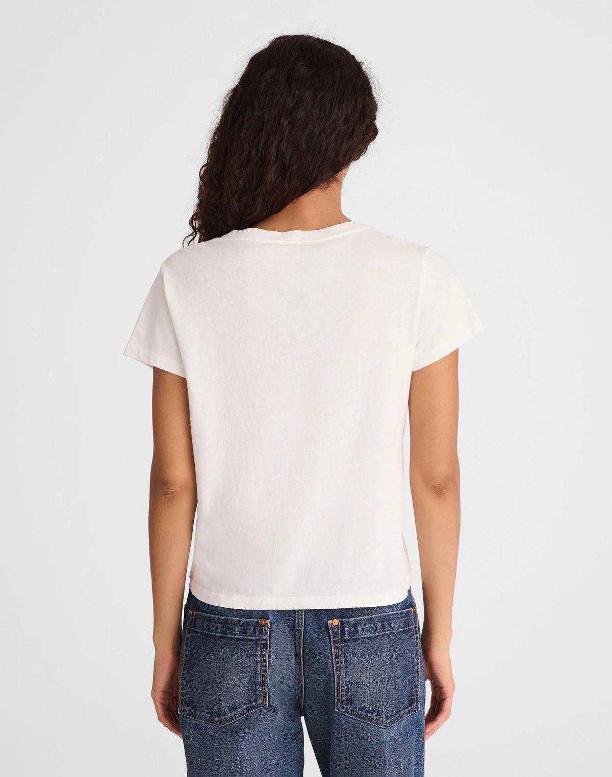 The Relaxed V-Neck Tee in Vintage Jersey White | Madewell