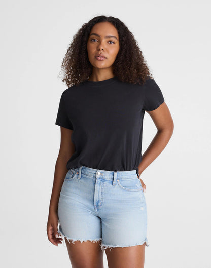 The Curvy Perfect Vintage Mid-Length Jean Short Foster Wash | Madewell