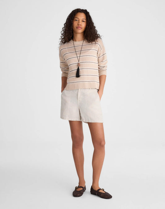 The Zoe Short in 100% Linen Oat | Madewell