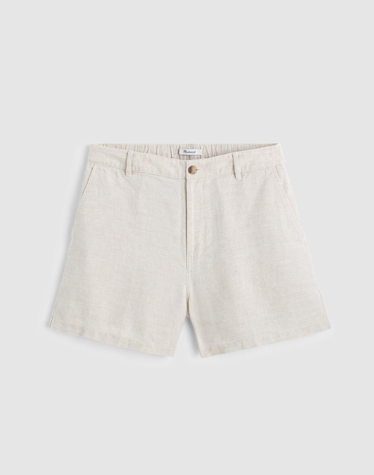 The Zoe Short in 100% Linen Oat | Madewell