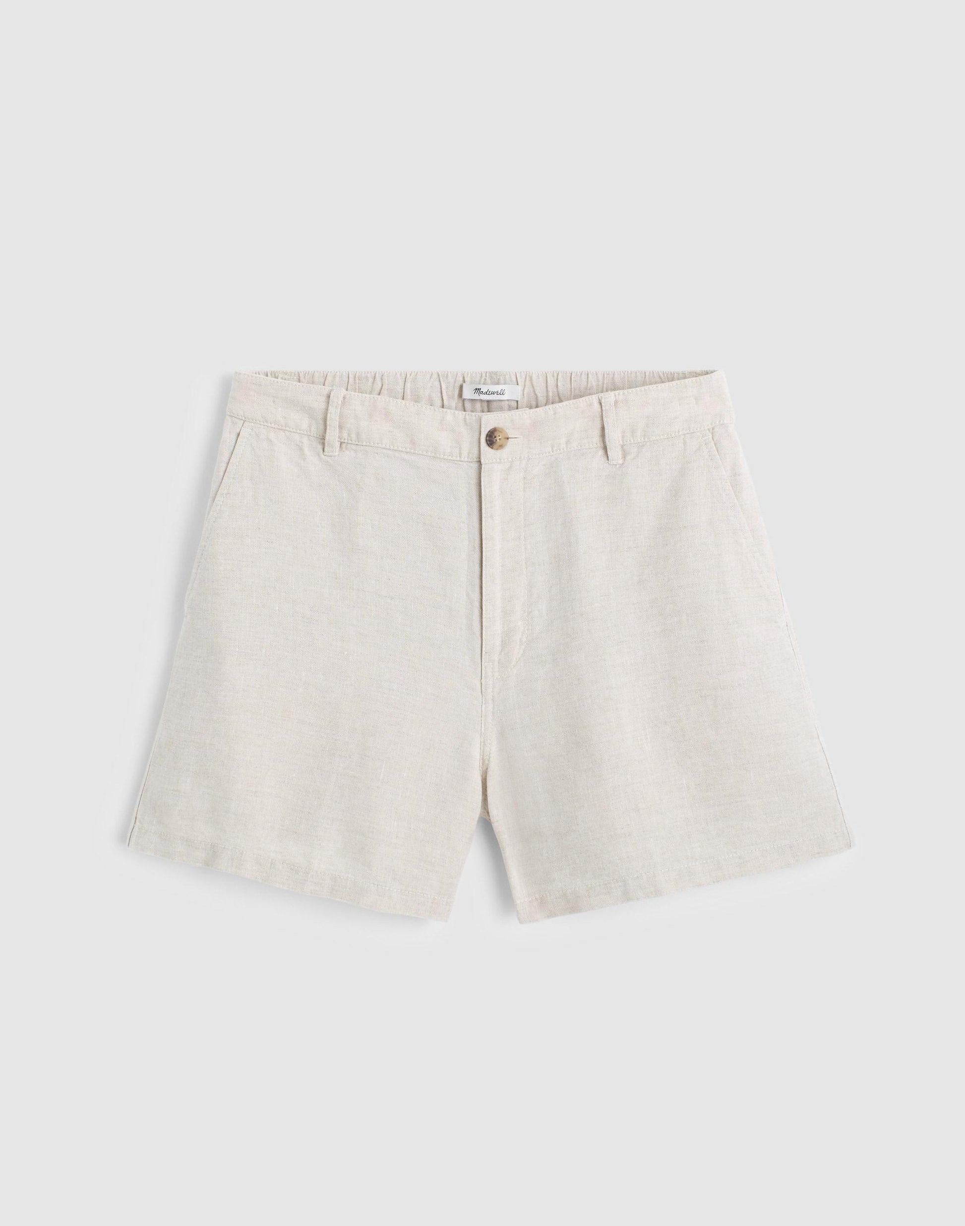 The Zoe Short in 100% Linen Oat | Madewell