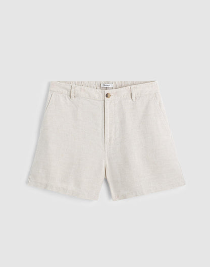 The Zoe Short in 100% Linen Oat | Madewell