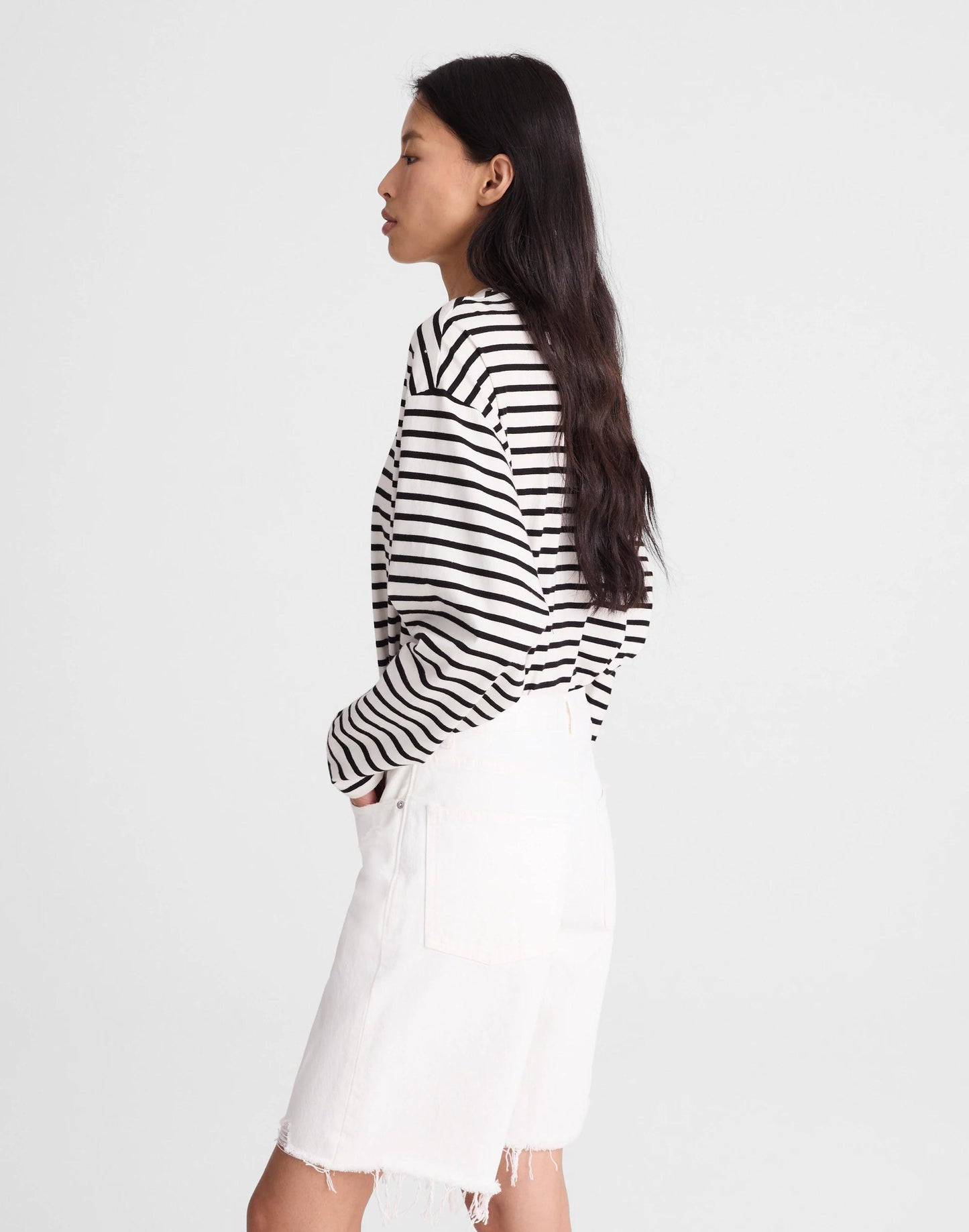 The Essex Long Baggy Short Tile White | Madewell