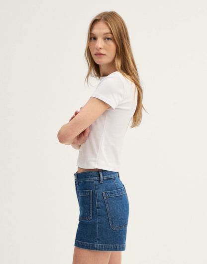 The Emmy Denim Short Marina Blue | Madewell