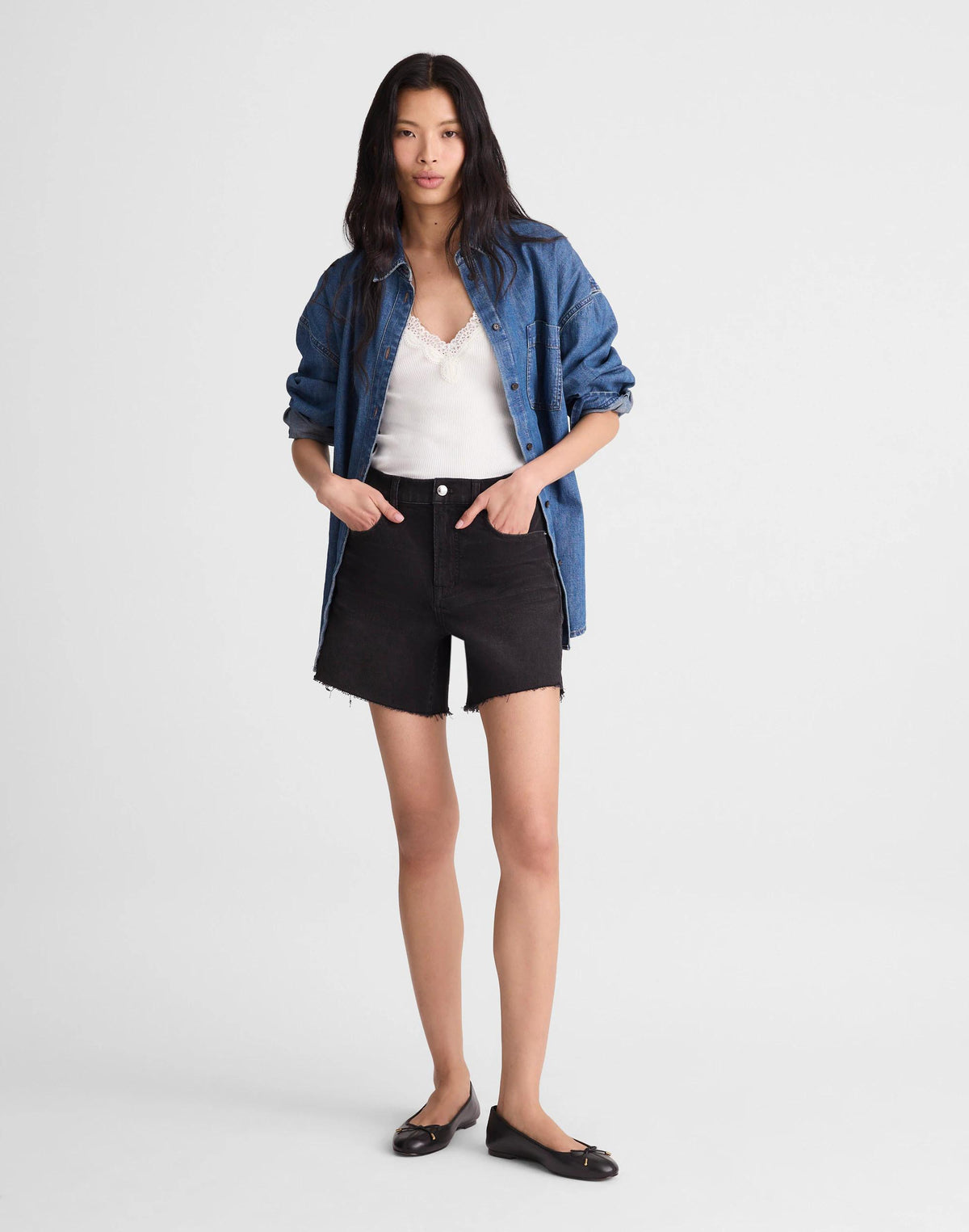 The Perfect Vintage Mid-Length Jean Short Catalani Wash | Madewell
