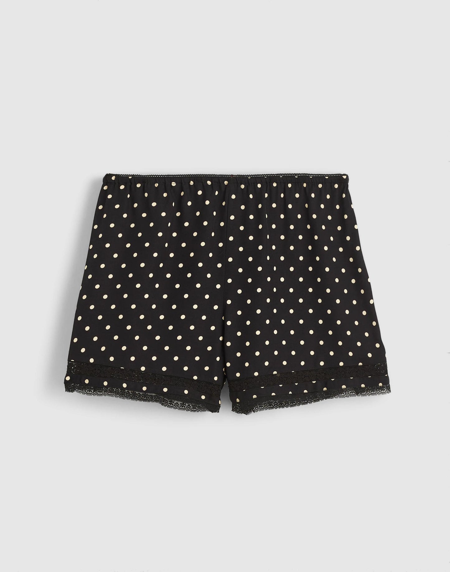 Lace-Trim Pull-On Shorts Jet Black | Madewell