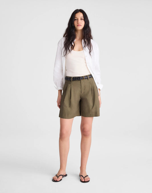 The Everyday Trouser Short in Poplin Faded Ivy | Madewell