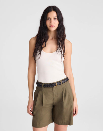The Everyday Trouser Short in Poplin Faded Ivy | Madewell