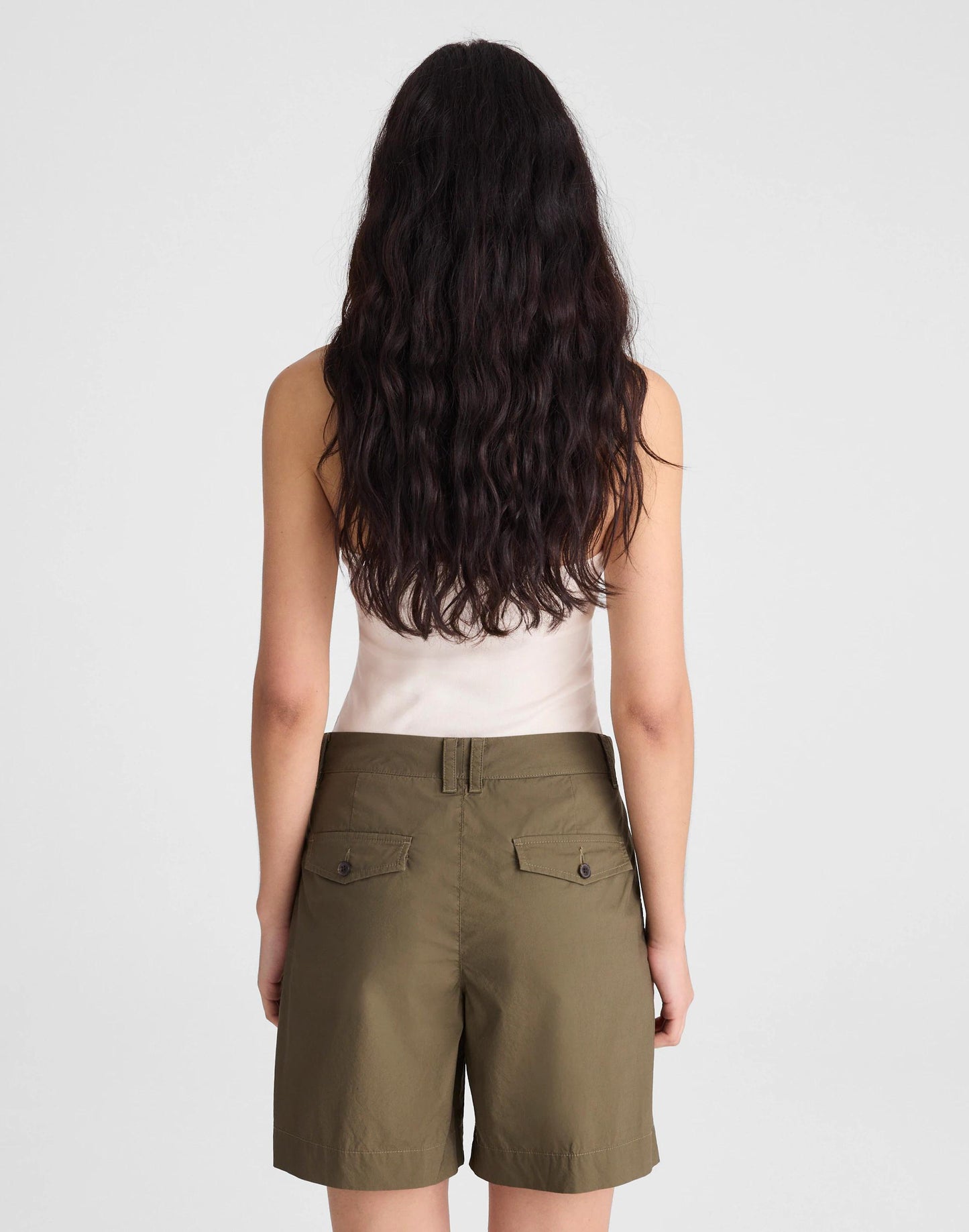 The Everyday Trouser Short in Poplin Faded Ivy | Madewell