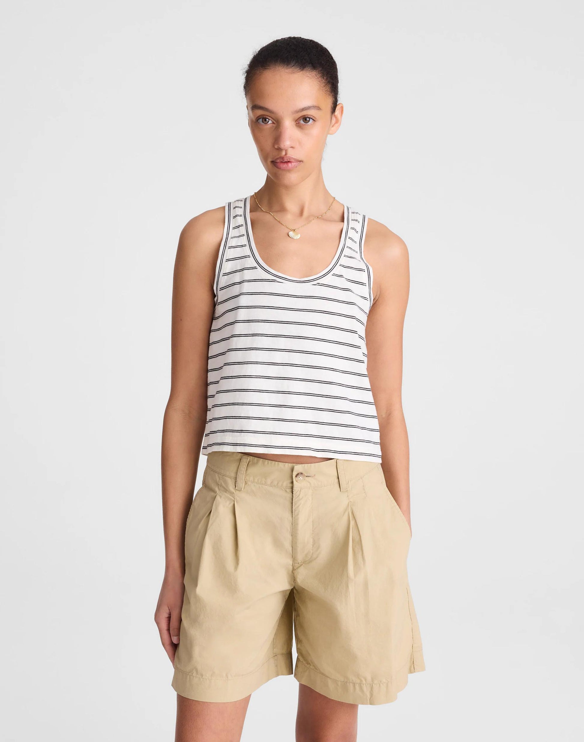 The Everyday Trouser Short in Poplin Fennel Seed | Madewell