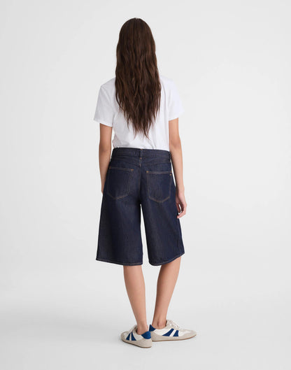 The V-Waist Bermuda Short in Airy Denim Rinse Wash | Madewell