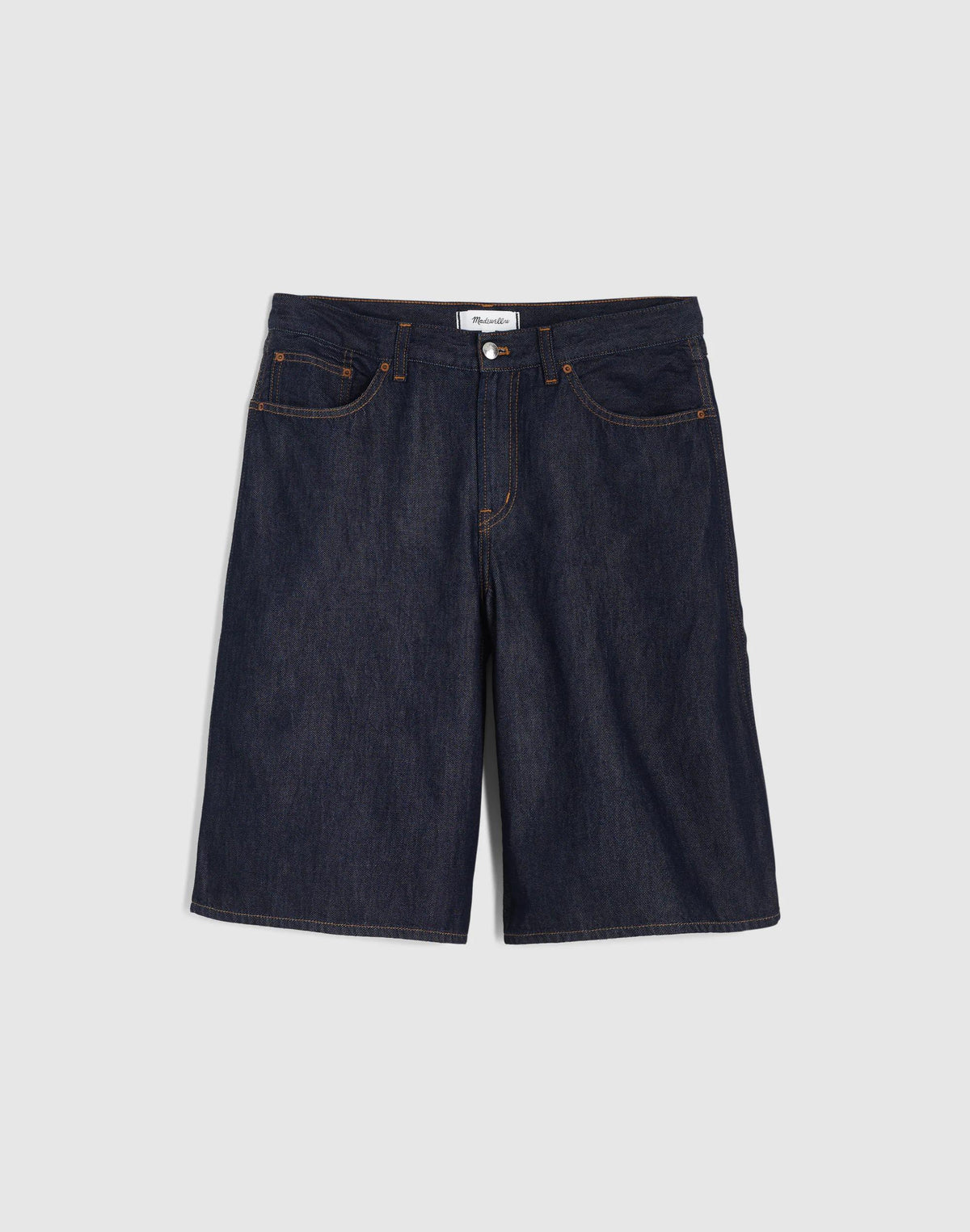 The V-Waist Bermuda Short in Airy Denim Rinse Wash | Madewell