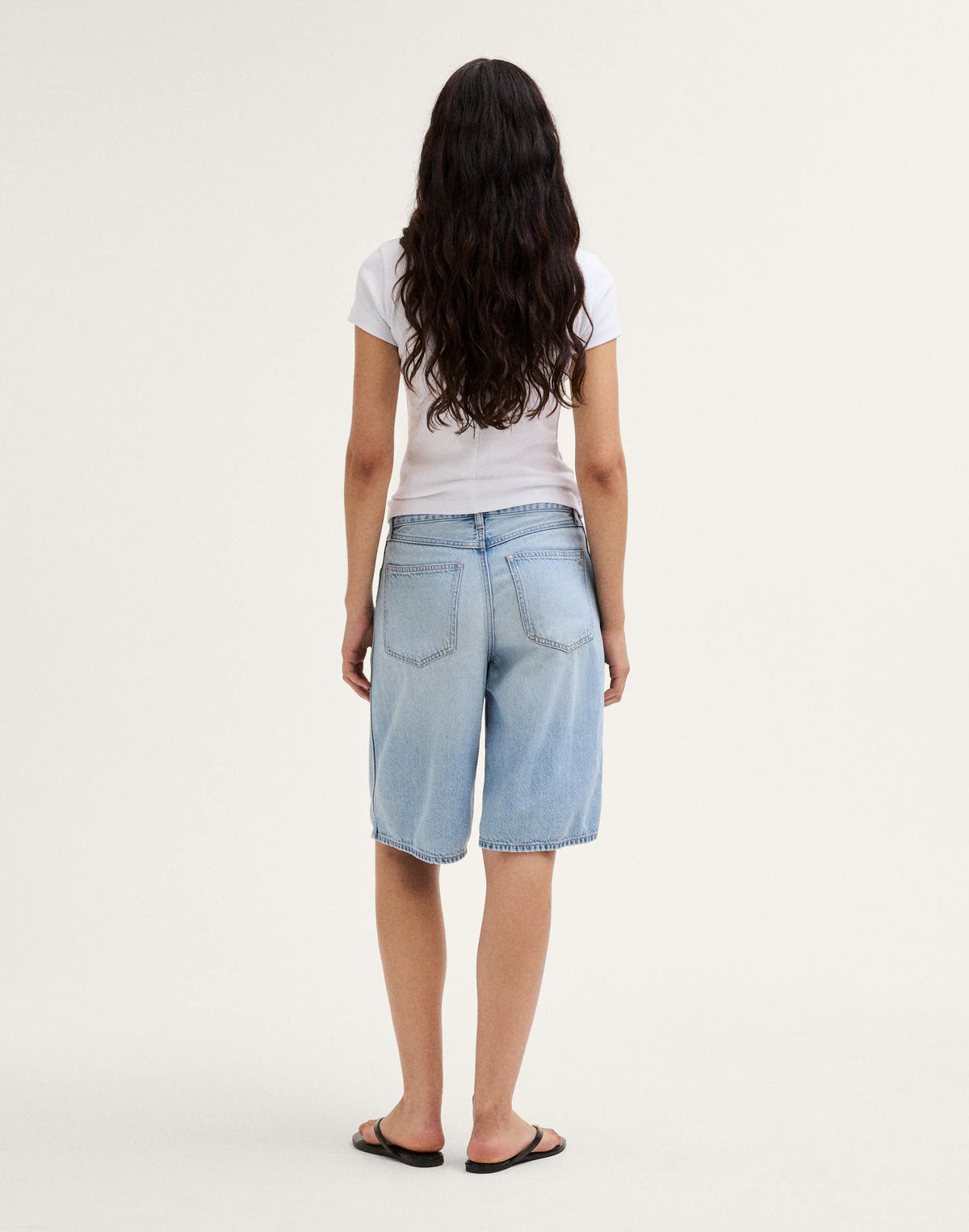 The V-Waist Bermuda Short in Airy Denim Foster Wash | Madewell