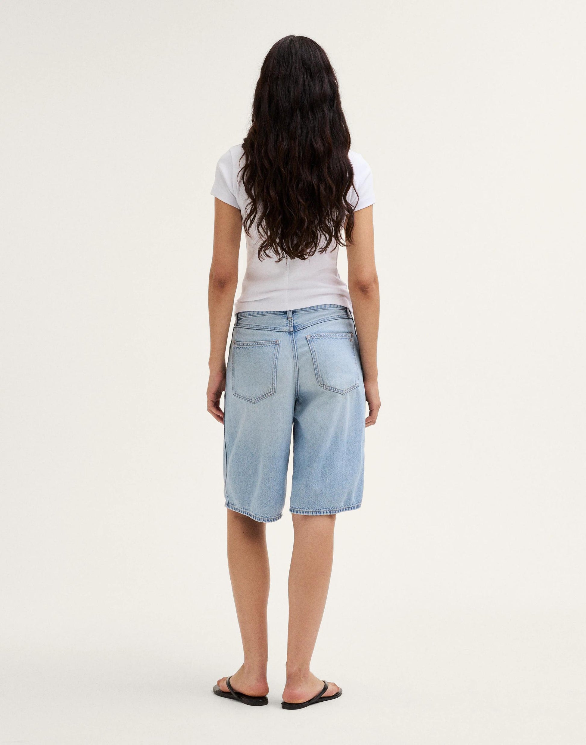 The V-Waist Bermuda Short in Airy Denim Foster Wash | Madewell