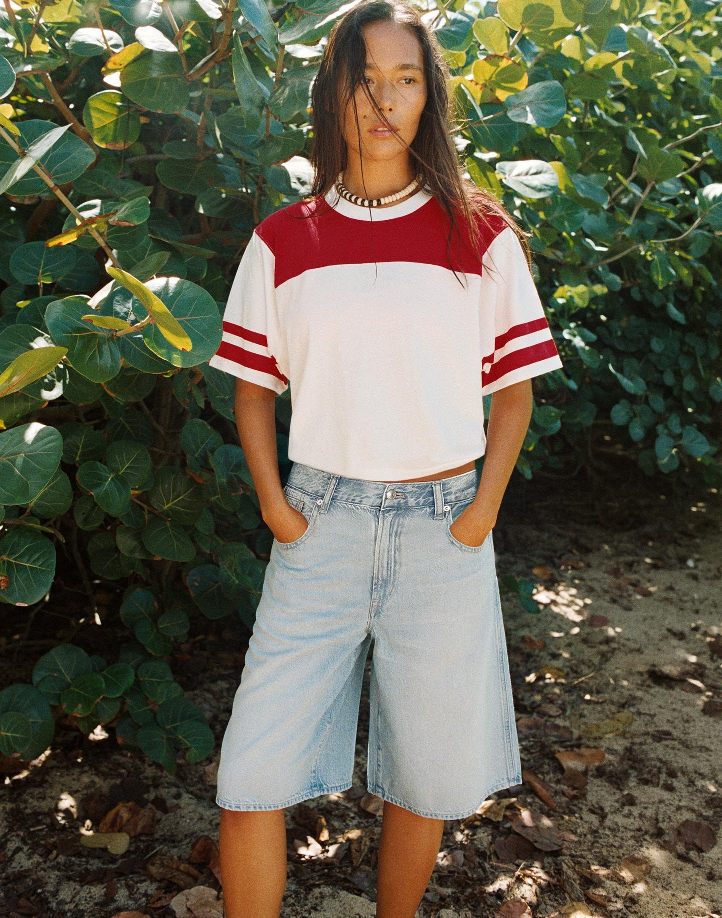 The V-Waist Bermuda Short in Airy Denim Foster Wash | Madewell