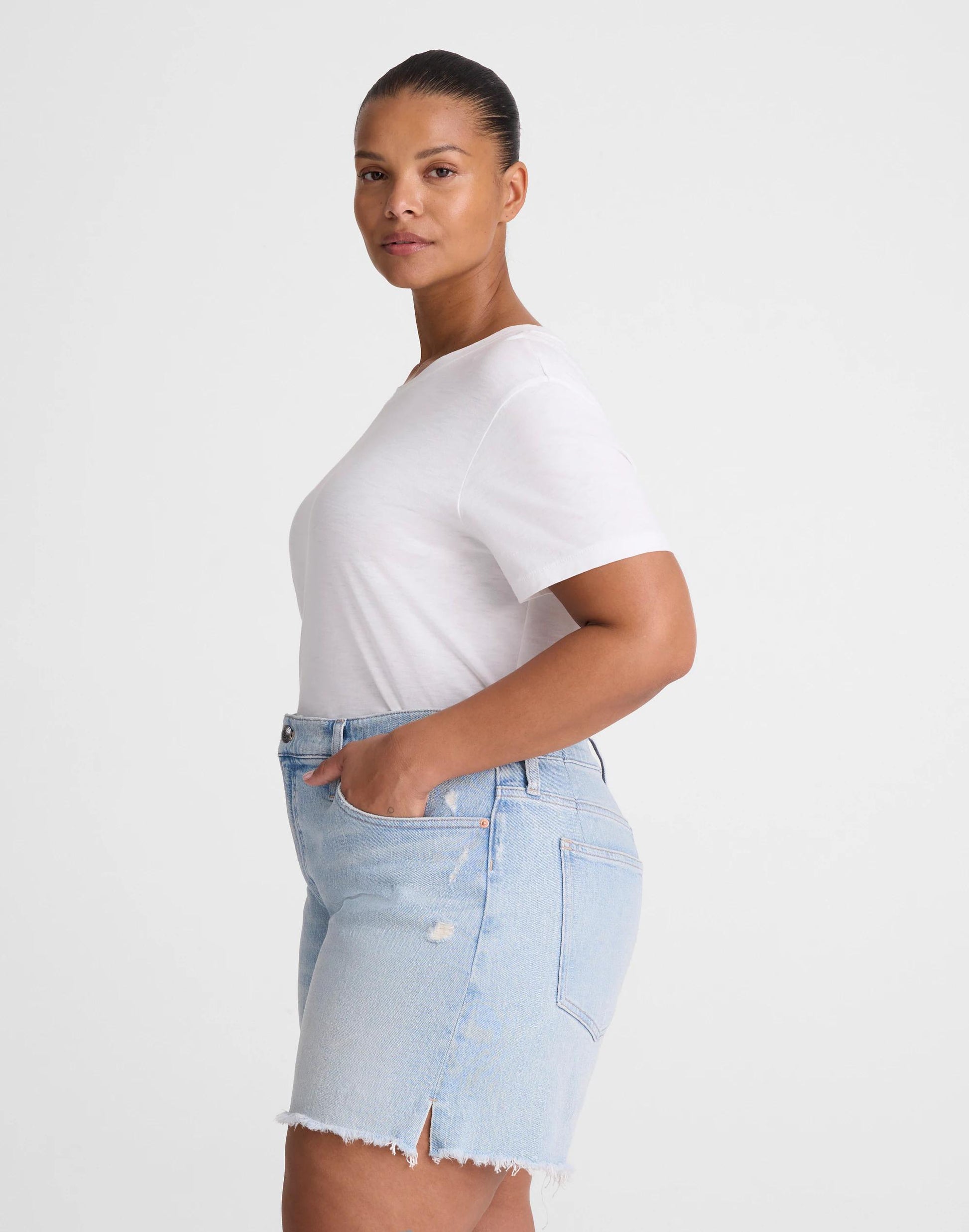 The Plus Perfect Vintage Mid-Length Short Foster Wash | Madewell