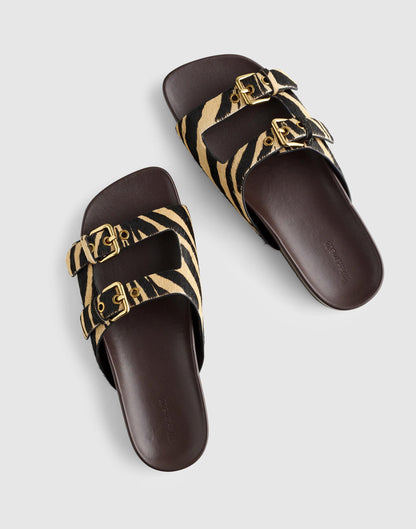 The Cambrea Double-Strap Sandal Espresso Bean Multi | Madewell