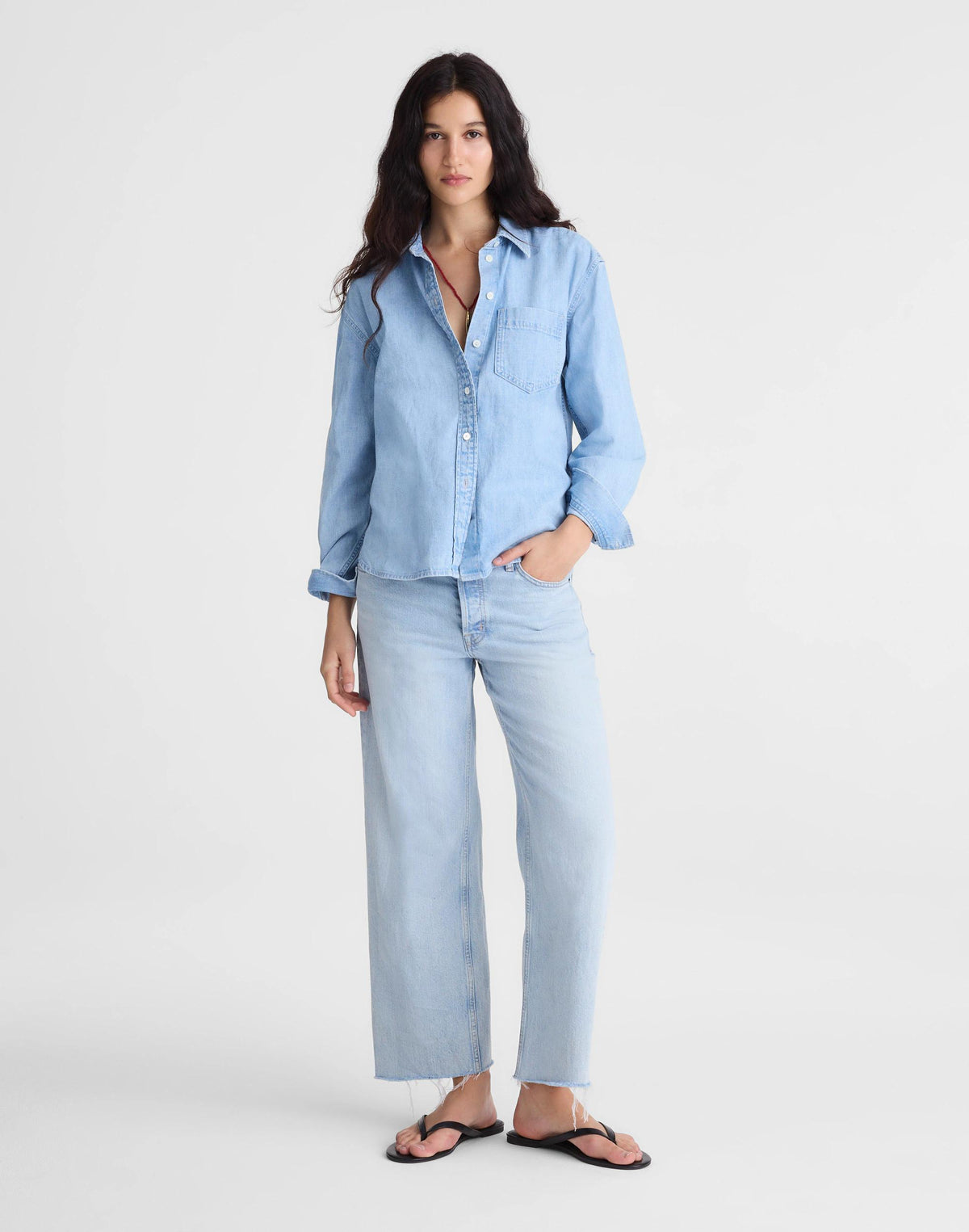 The Denim Easy Shirt in Laguna Wash Maui Wash | Madewell