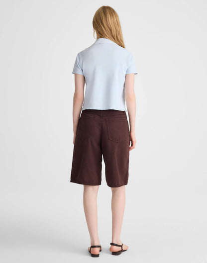 Shrunken Polo in Cotton Pique Sky Blue | Madewell