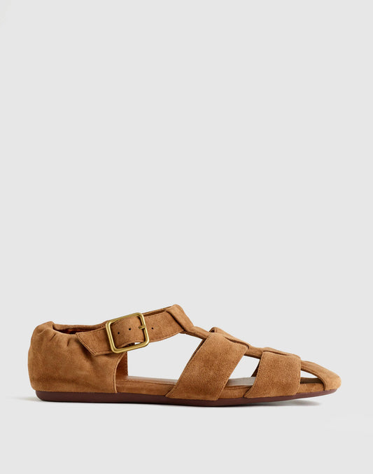 The Greta Fisherman Sandal Aged Cognac | Madewell