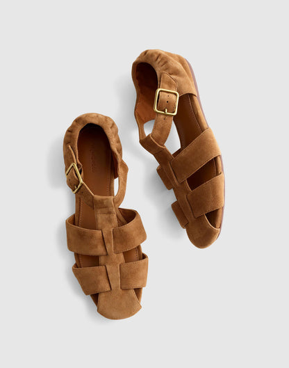 The Greta Fisherman Sandal Aged Cognac | Madewell
