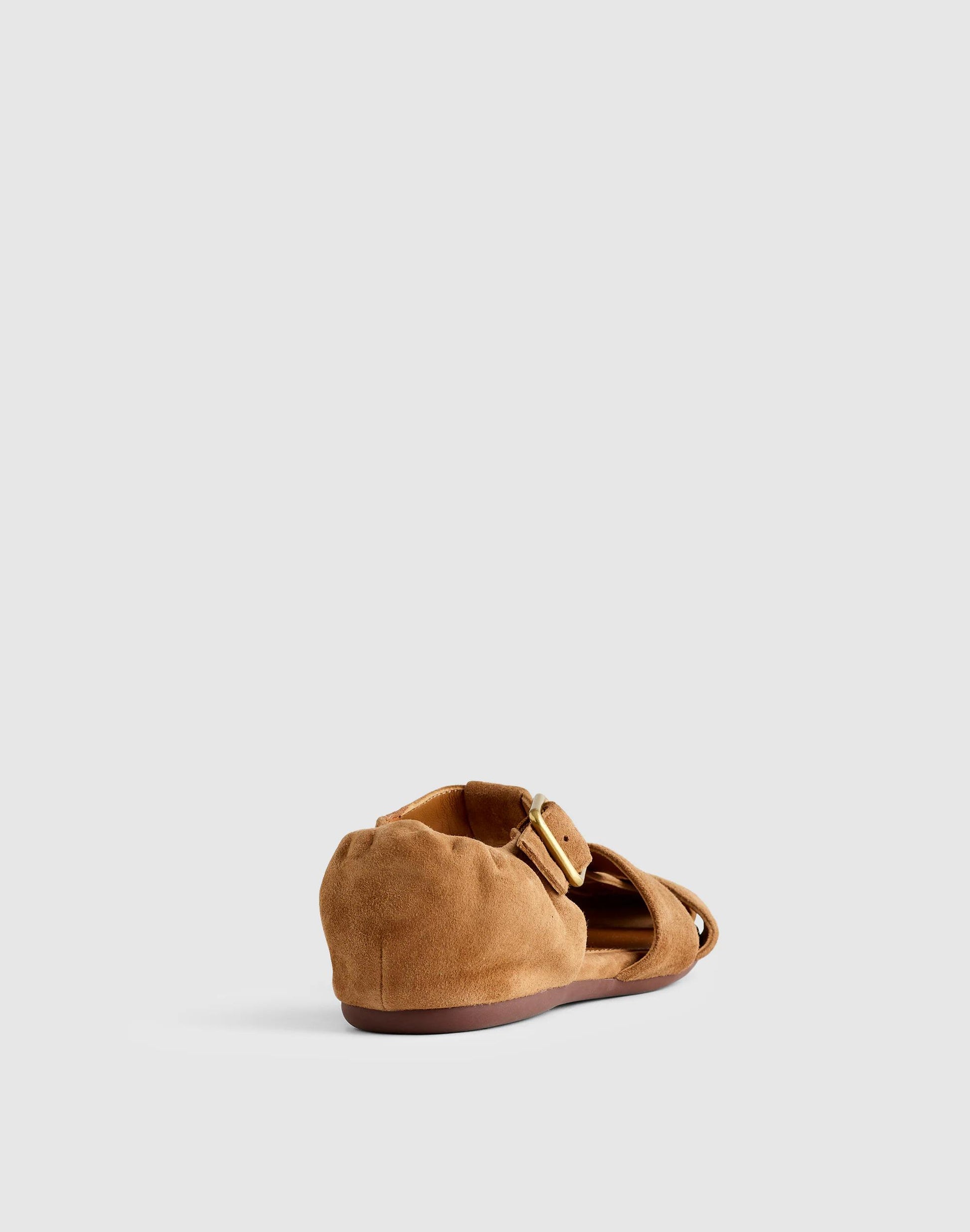 The Greta Fisherman Sandal Aged Cognac | Madewell