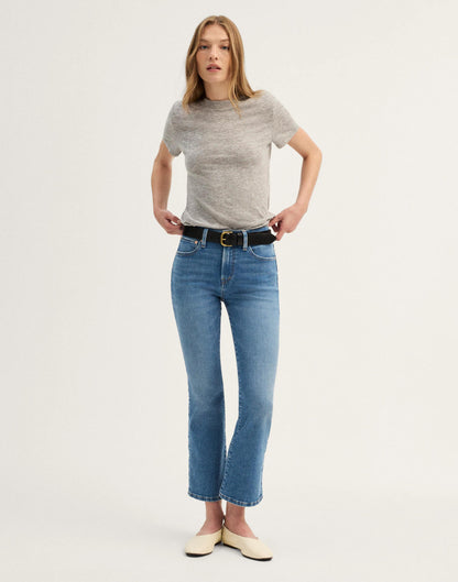 The Flare Crop Jean in Super Stretch Denim Midvale Wash | Madewell