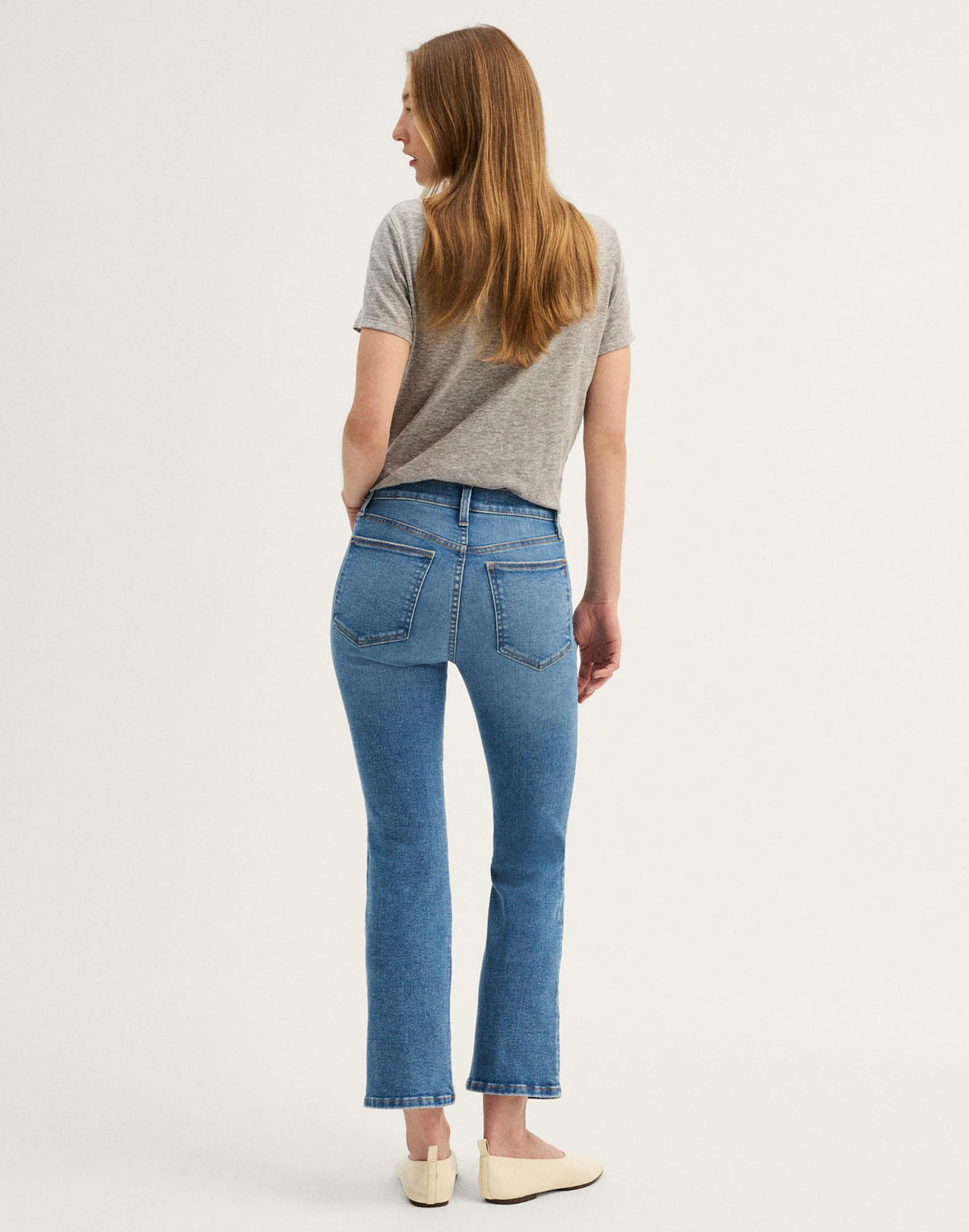 The Flare Crop Jean in Super Stretch Denim Midvale Wash | Madewell