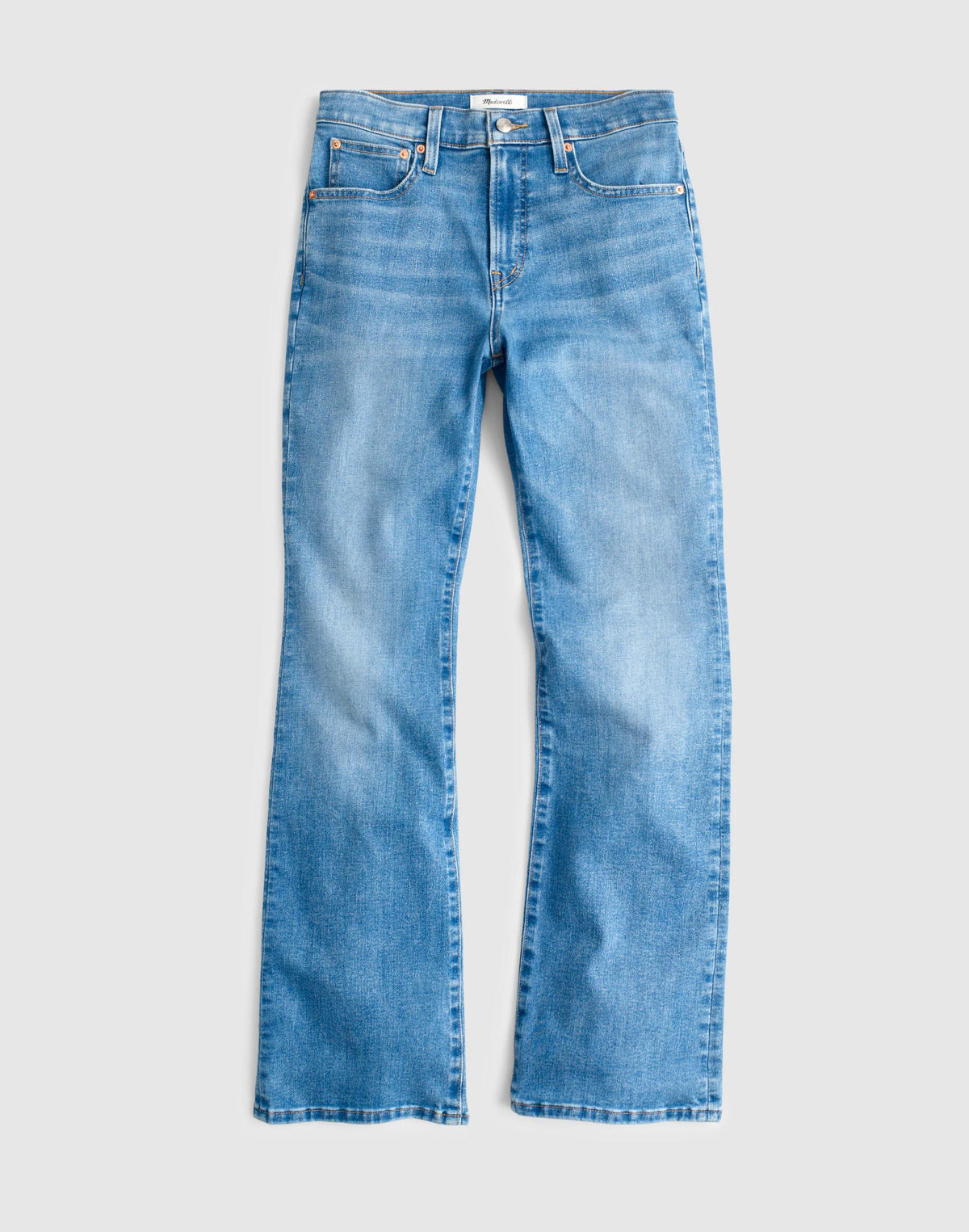 The Flare Crop Jean in Super Stretch Denim Midvale Wash | Madewell