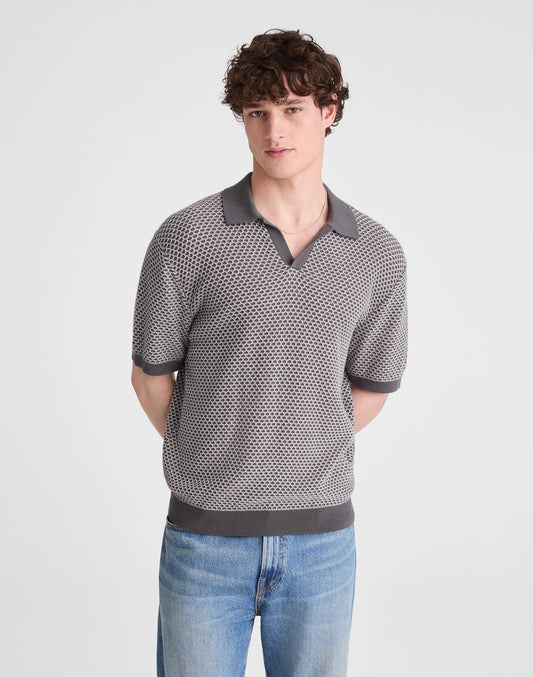 Johnny-Collar Sweater Polo Stormy Spruce | Madewell
