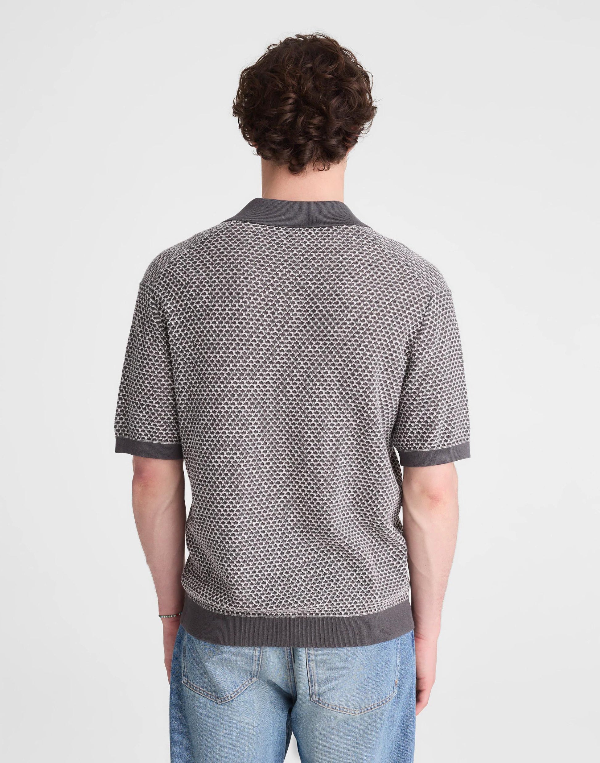 Johnny-Collar Sweater Polo Stormy Spruce | Madewell