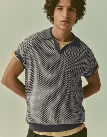 Johnny-Collar Sweater Polo Stormy Spruce | Madewell