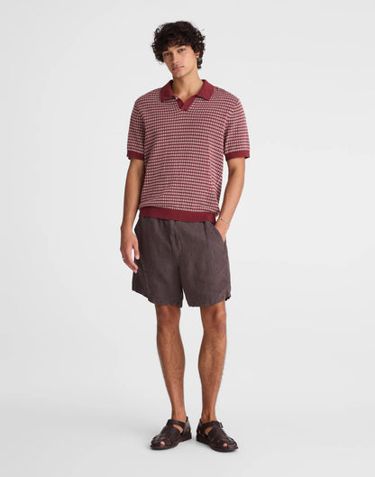Single-Button Sweater Polo Dusty Merlot | Madewell