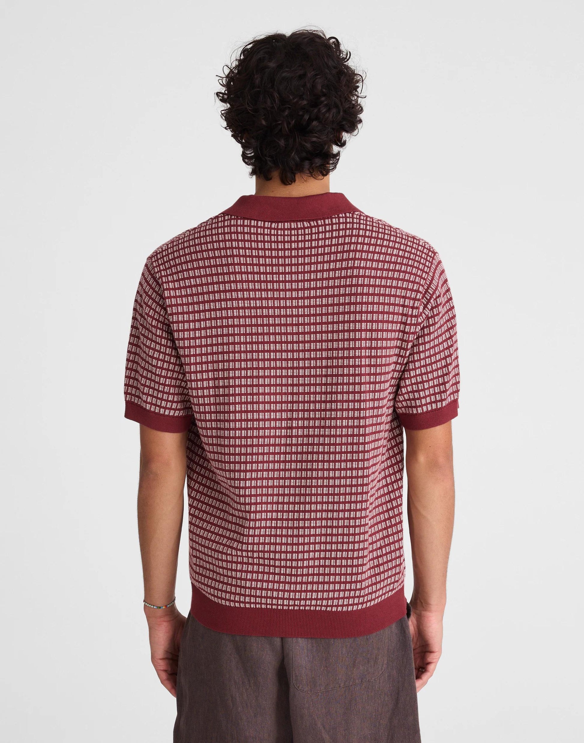 Single-Button Sweater Polo Dusty Merlot | Madewell