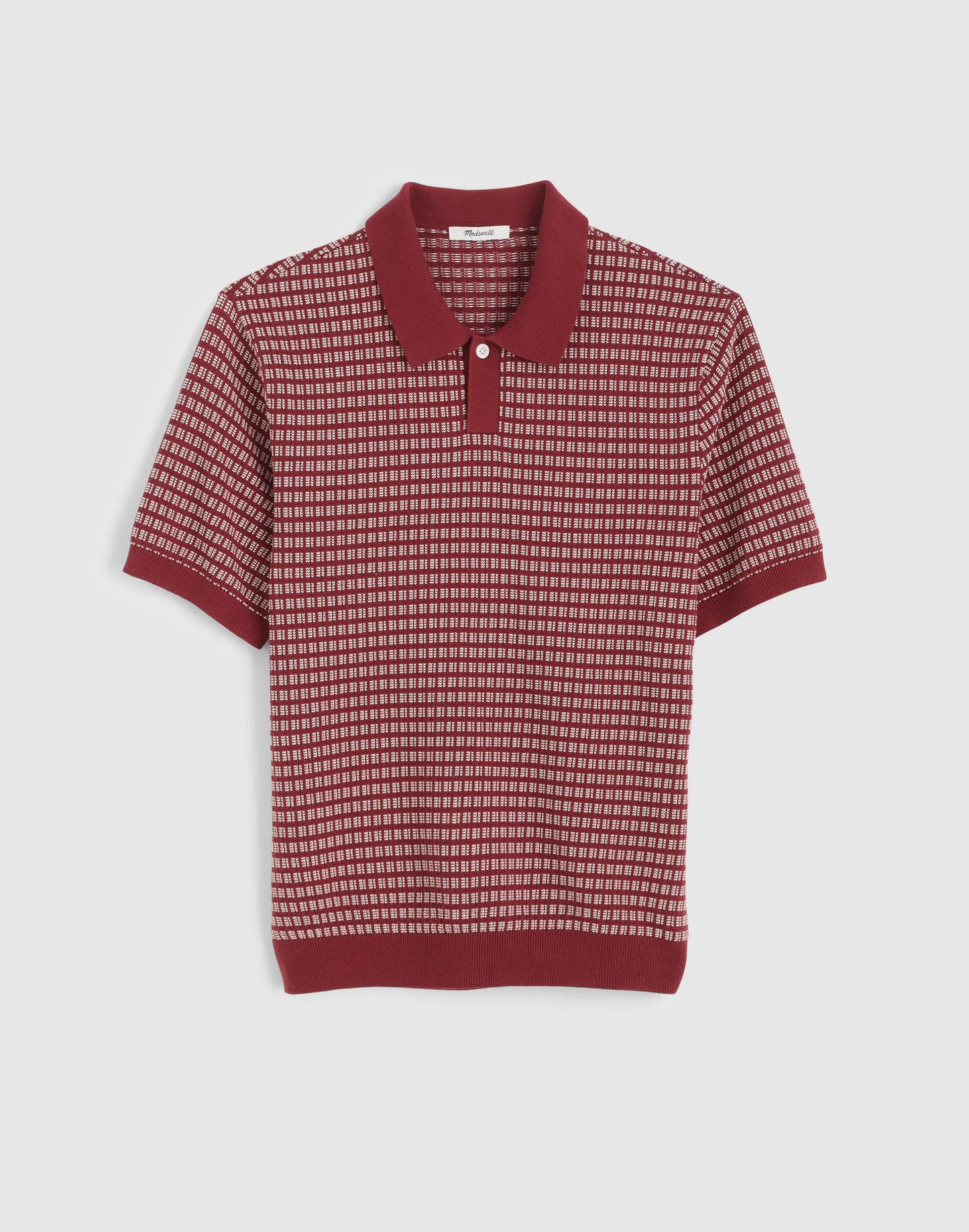 Single-Button Sweater Polo Dusty Merlot | Madewell