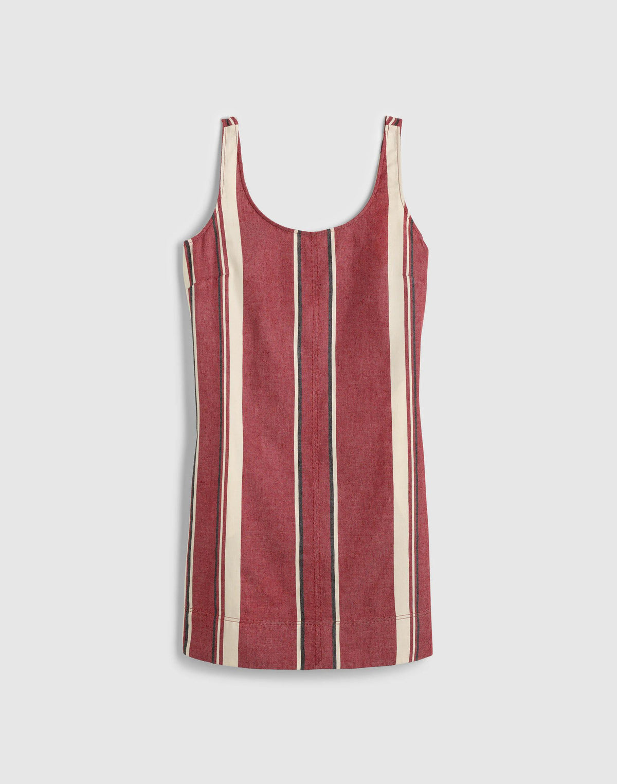 Scoopneck Mini Shift Dress in 100% Linen Red Currant | Madewell