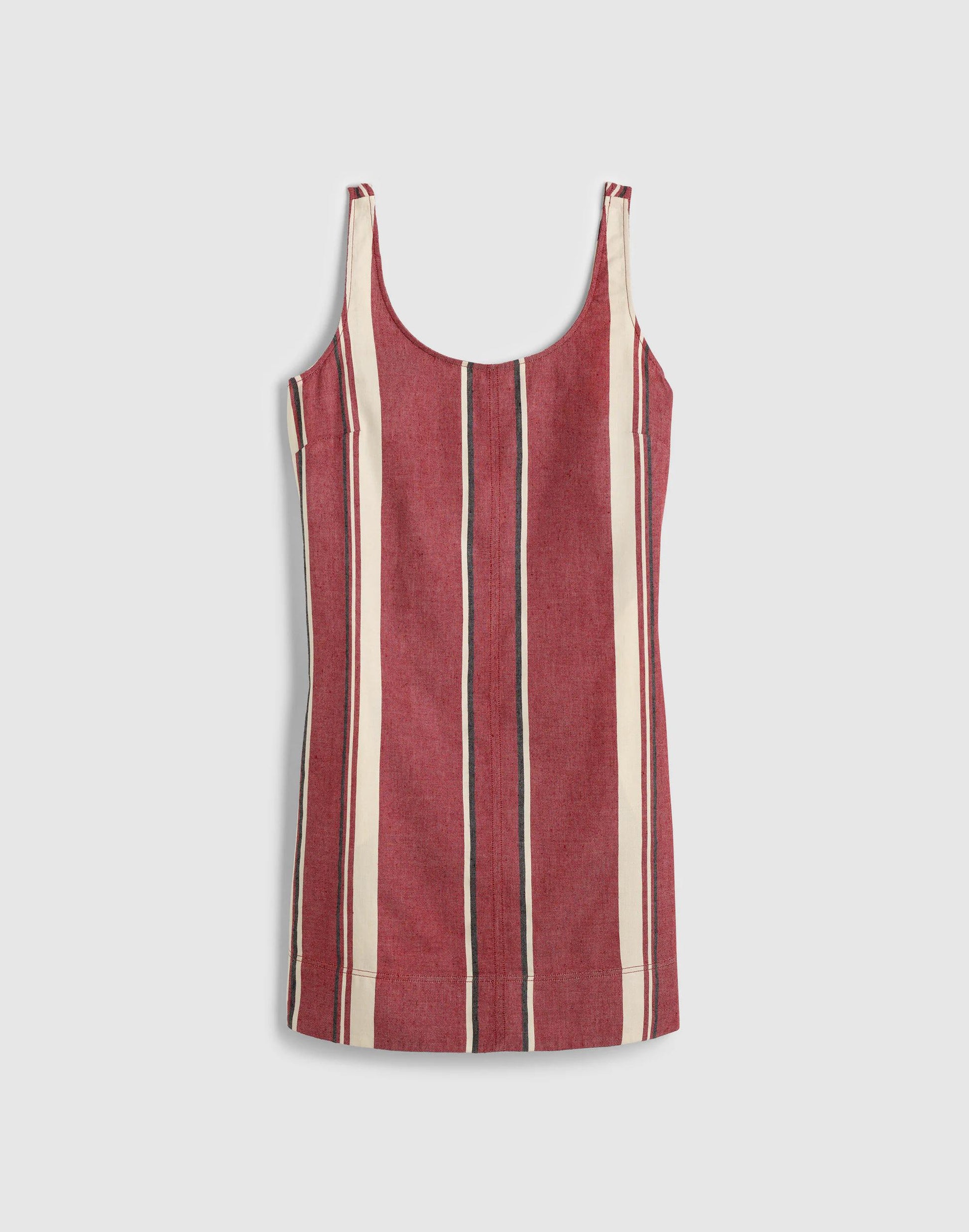 Scoopneck Mini Shift Dress in 100% Linen Red Currant | Madewell