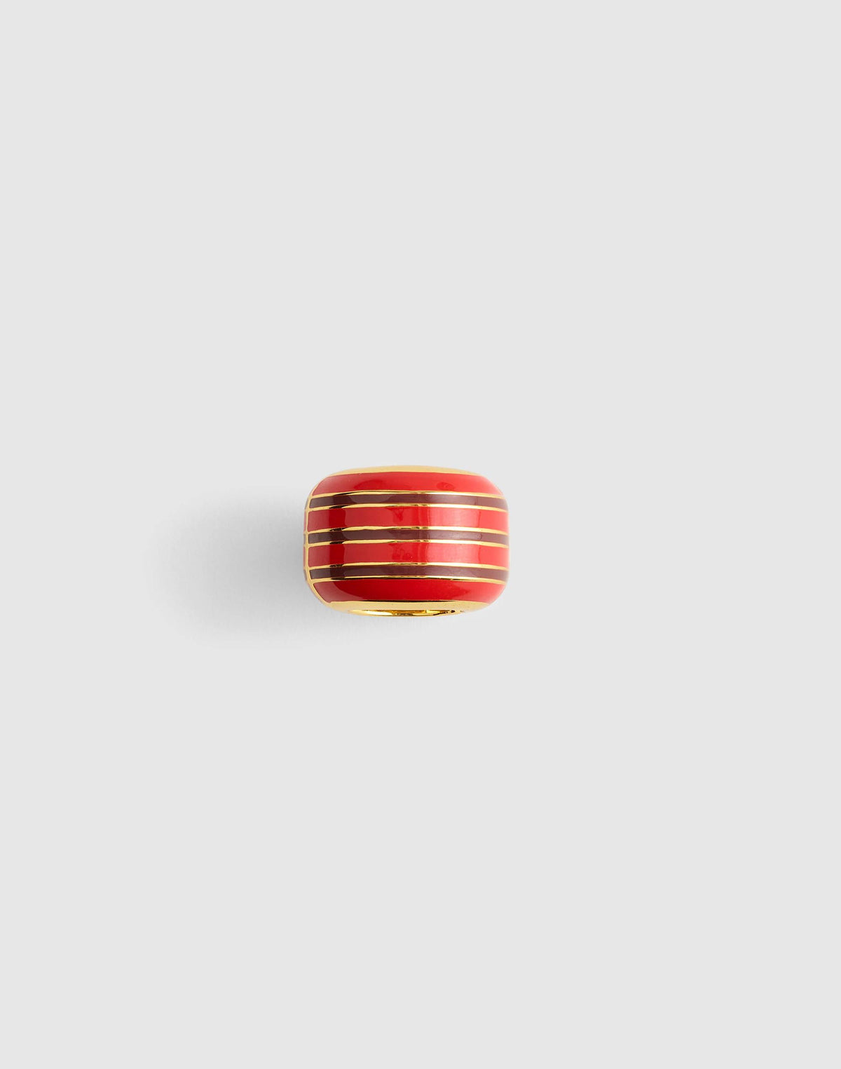 Striped Enamel Bead Clip Varsity Red | Madewell