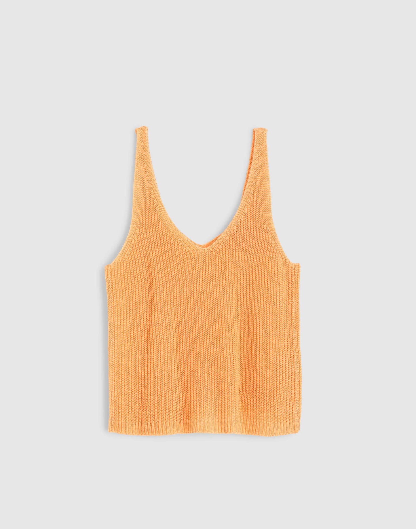 V-Neck Tank in 100% Linen Apricot Blush | Madewell
