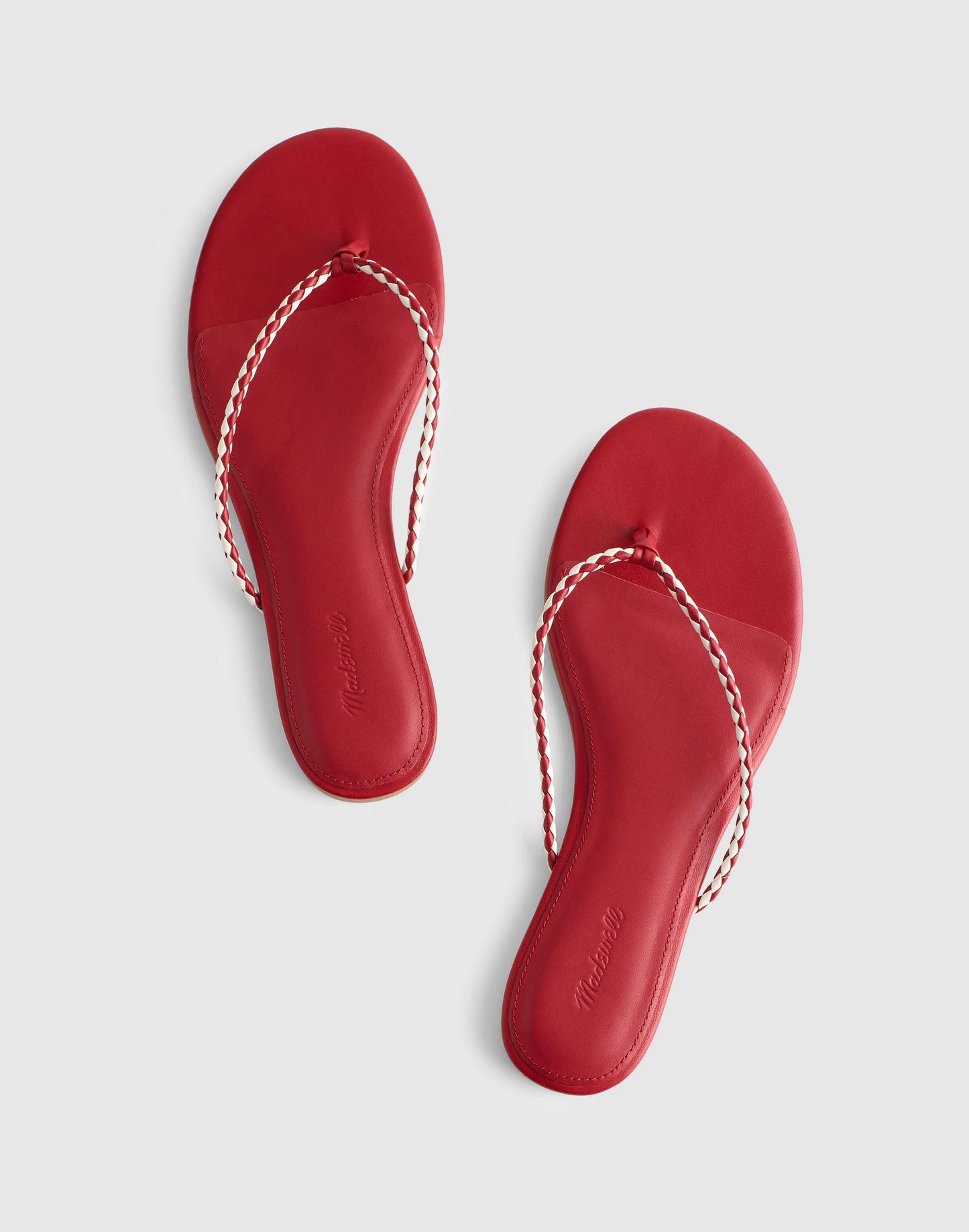 The Iggy Braided Thong Sandal Bright Ember Multi | Madewell