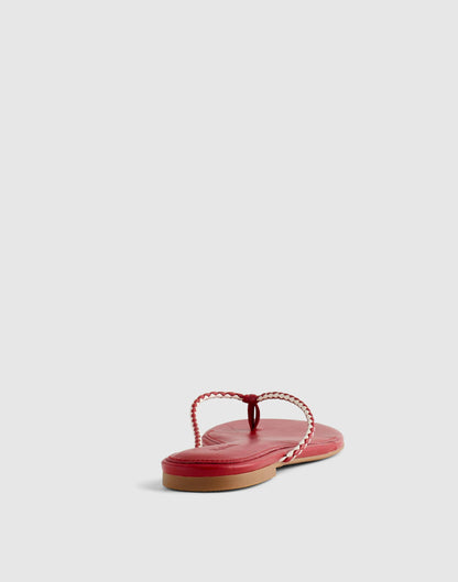 The Iggy Braided Thong Sandal Bright Ember Multi | Madewell