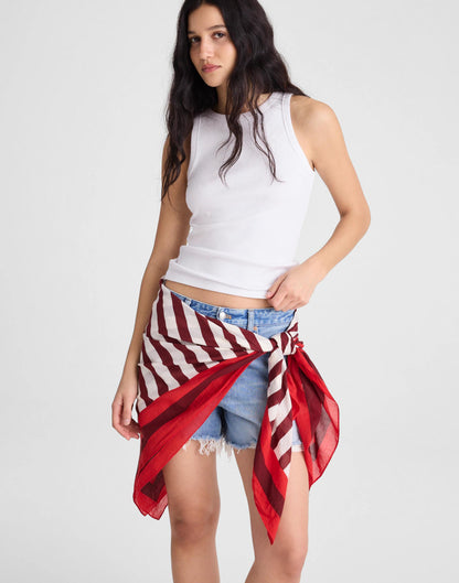Striped Sarong Border Stripe Plum | Madewell