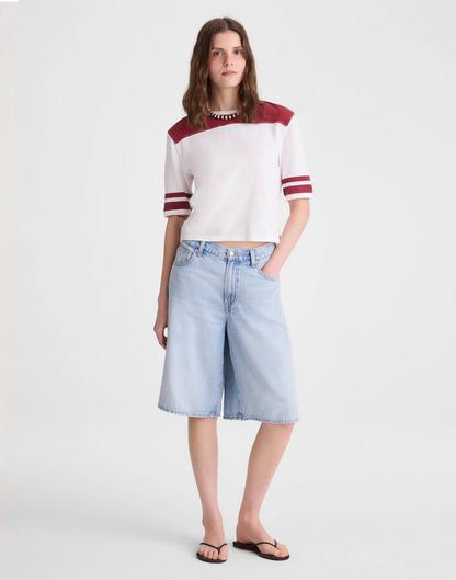 The Relaxed Varsity Tee in Vintage Jersey Varsity Red | Madewell