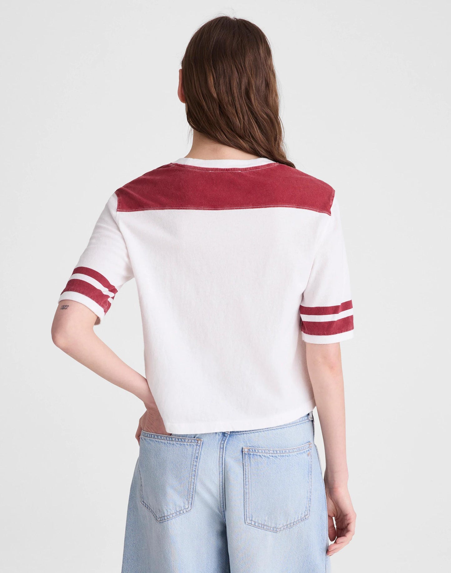 The Relaxed Varsity Tee in Vintage Jersey Varsity Red | Madewell
